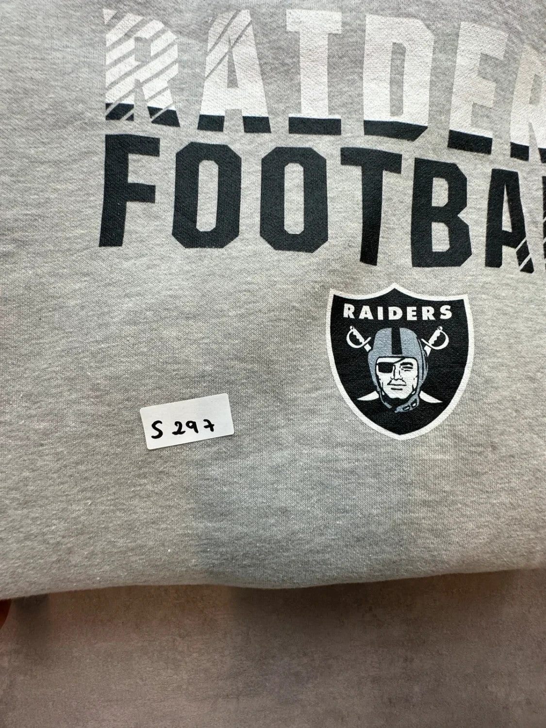 Hoodie Vintage Raiders Football NFL – Gris Chiné – Y2K Streetwear