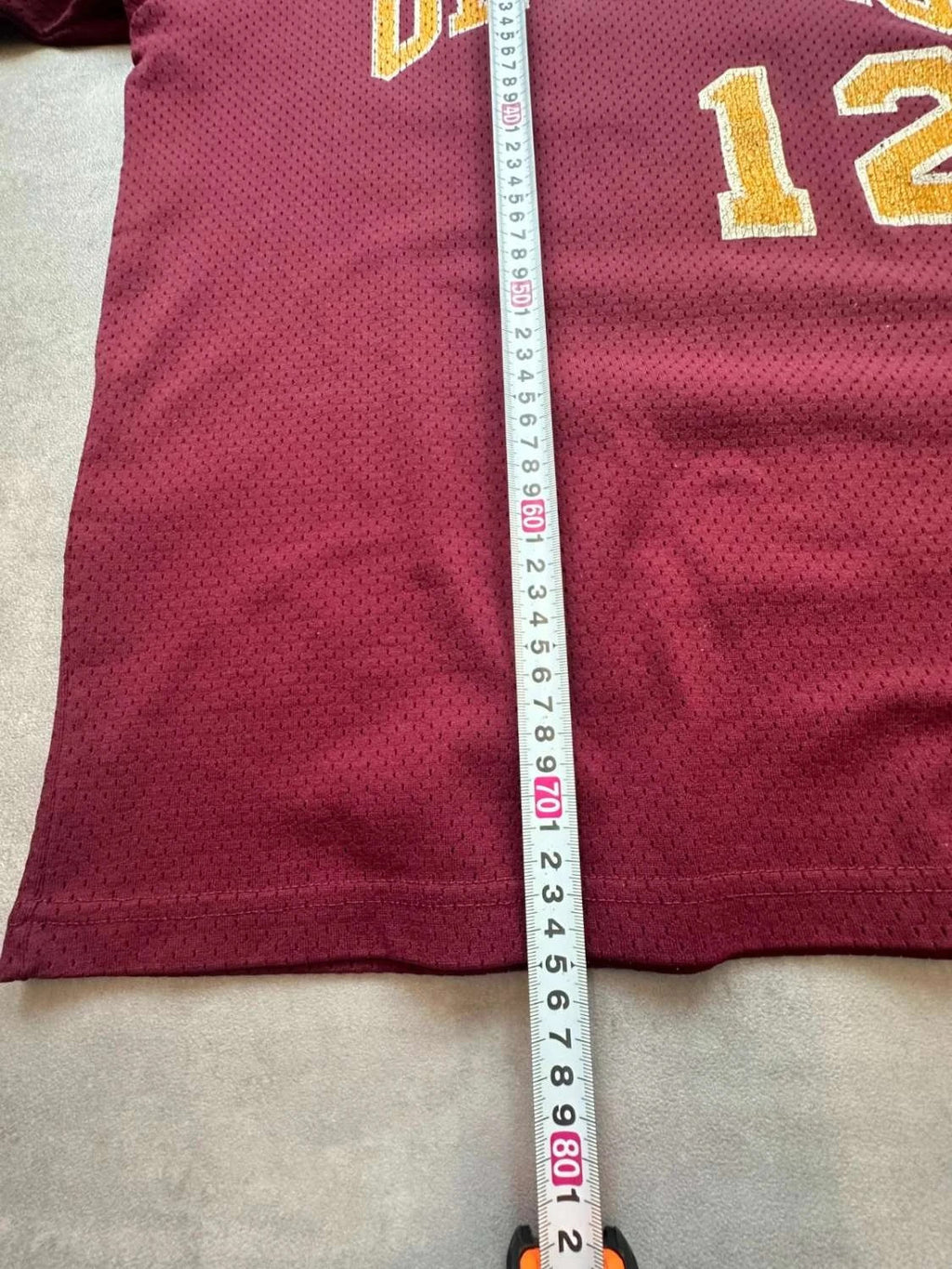Vintage Ontario Baseball Jersey #12 – Burgundy & Yellow – Y2K / 90s