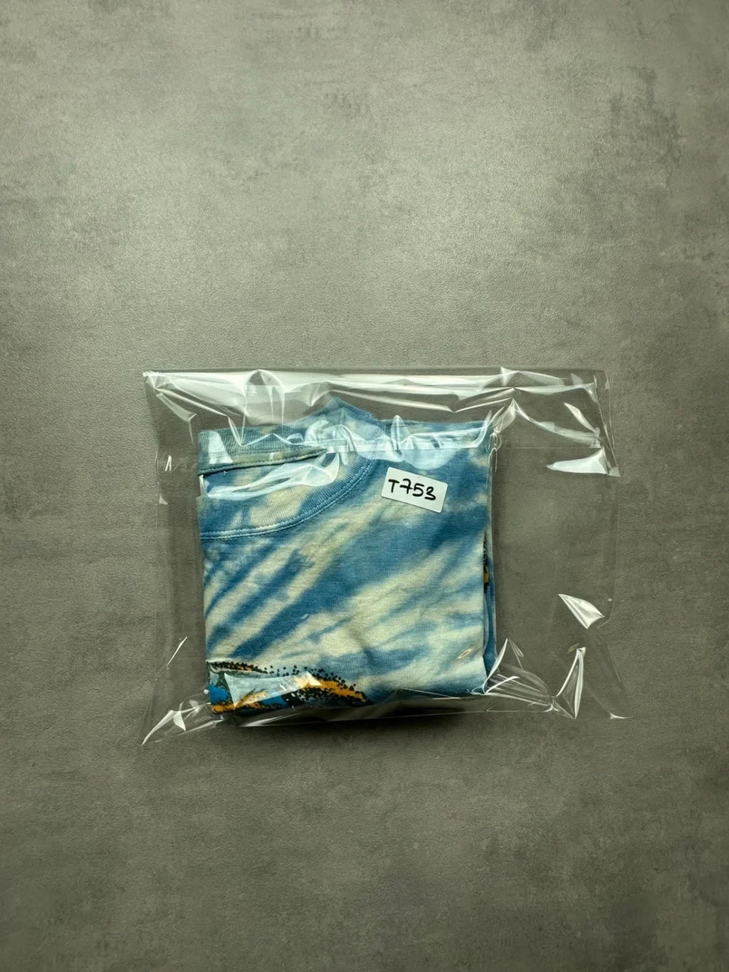 Tee-shirt Vintage Tie-Dye Bleu Surfeur 100% Coton