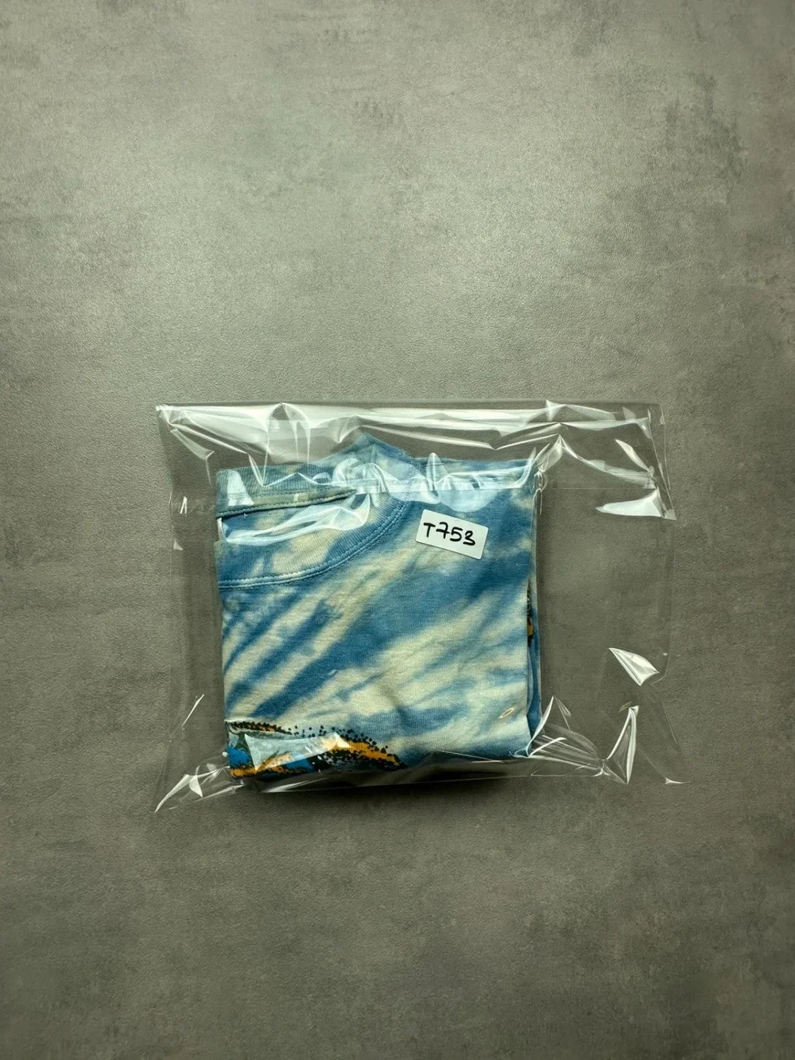 Tee-shirt Vintage Tie-Dye Bleu Surfeur 100% Coton