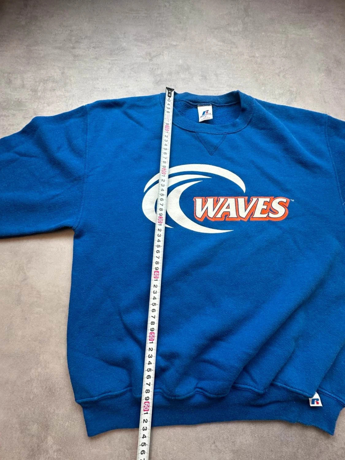 Sweatshirt Russell Athletic Vintage Pepperdine Waves – Bleu