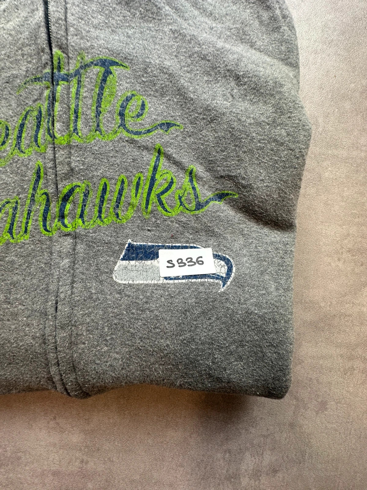 Hoodie Zippé Vintage Seattle Seahawks – Gris – NFL Football USA
