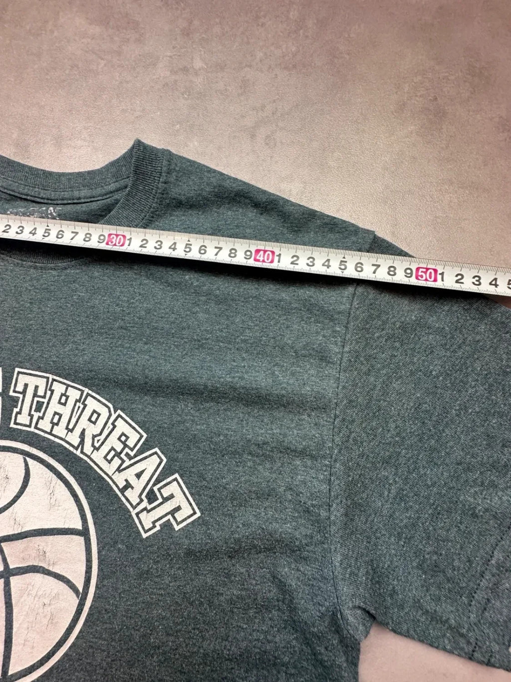 Tee-shirt Basketball Vintage Triple Threat Camp Gris