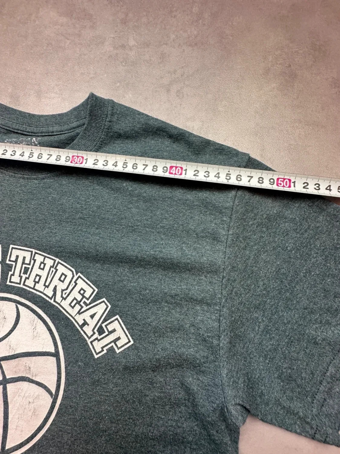 Tee-shirt Basketball Vintage Triple Threat Camp Gris