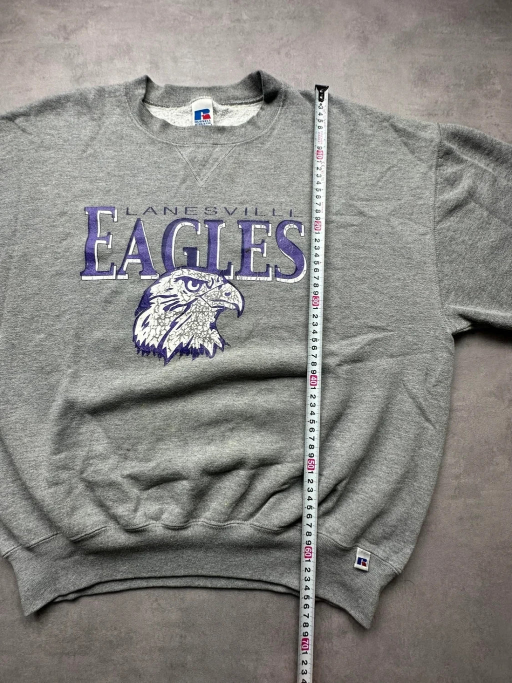 Sweat Russell Athletic Vintage Lanesville Eagles Gris