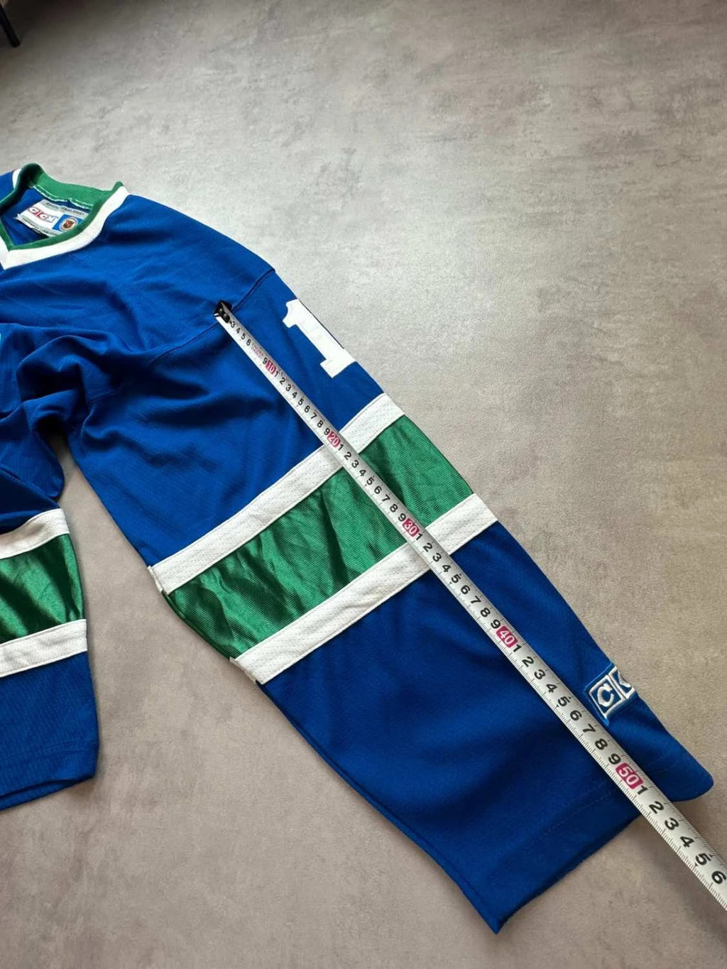 Maillot CCM Vancouver Canucks Roberto Luongo #1 NHL Vintage Bleu