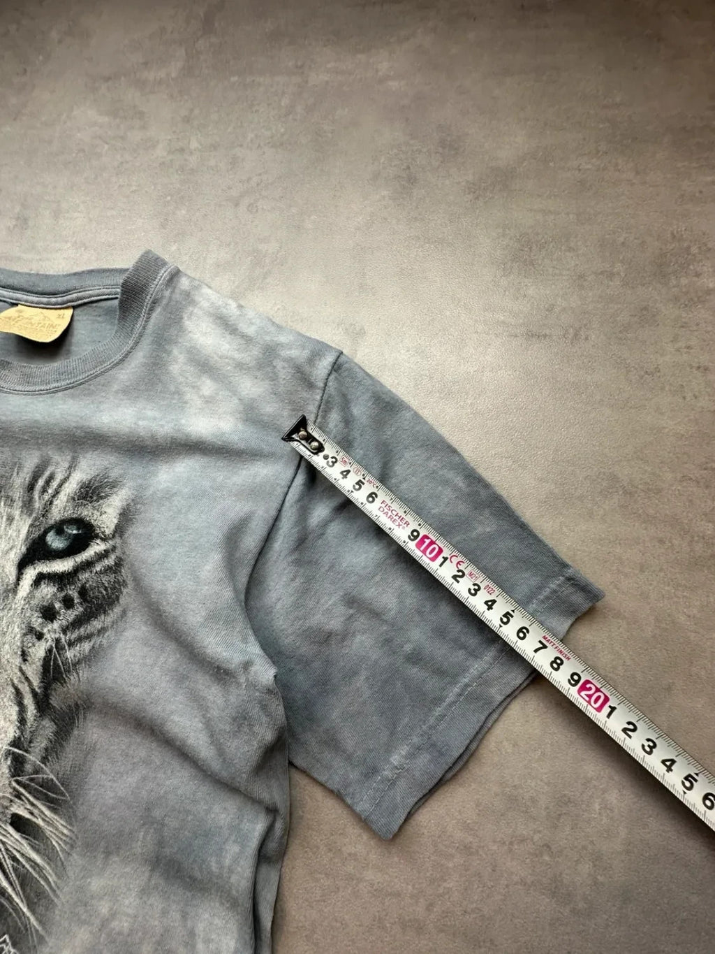 Tee-Shirt Vintage The Mountain Tiger Blanc Gris