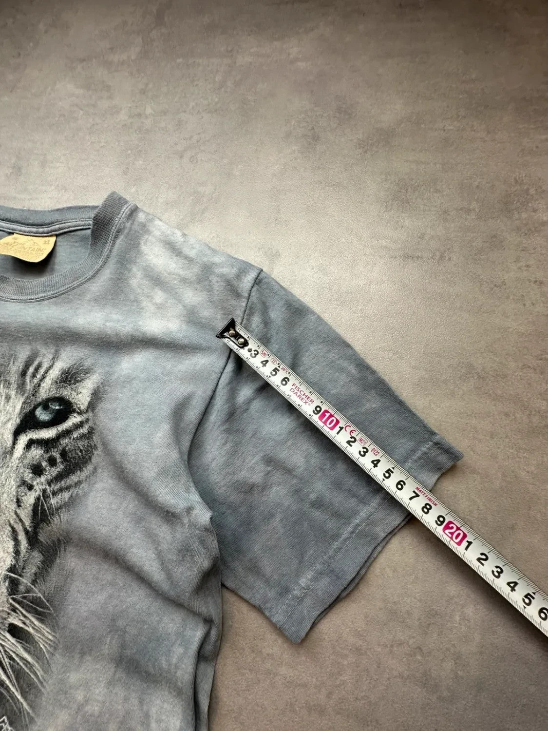 Tee-Shirt Vintage The Mountain Tiger Blanc Gris