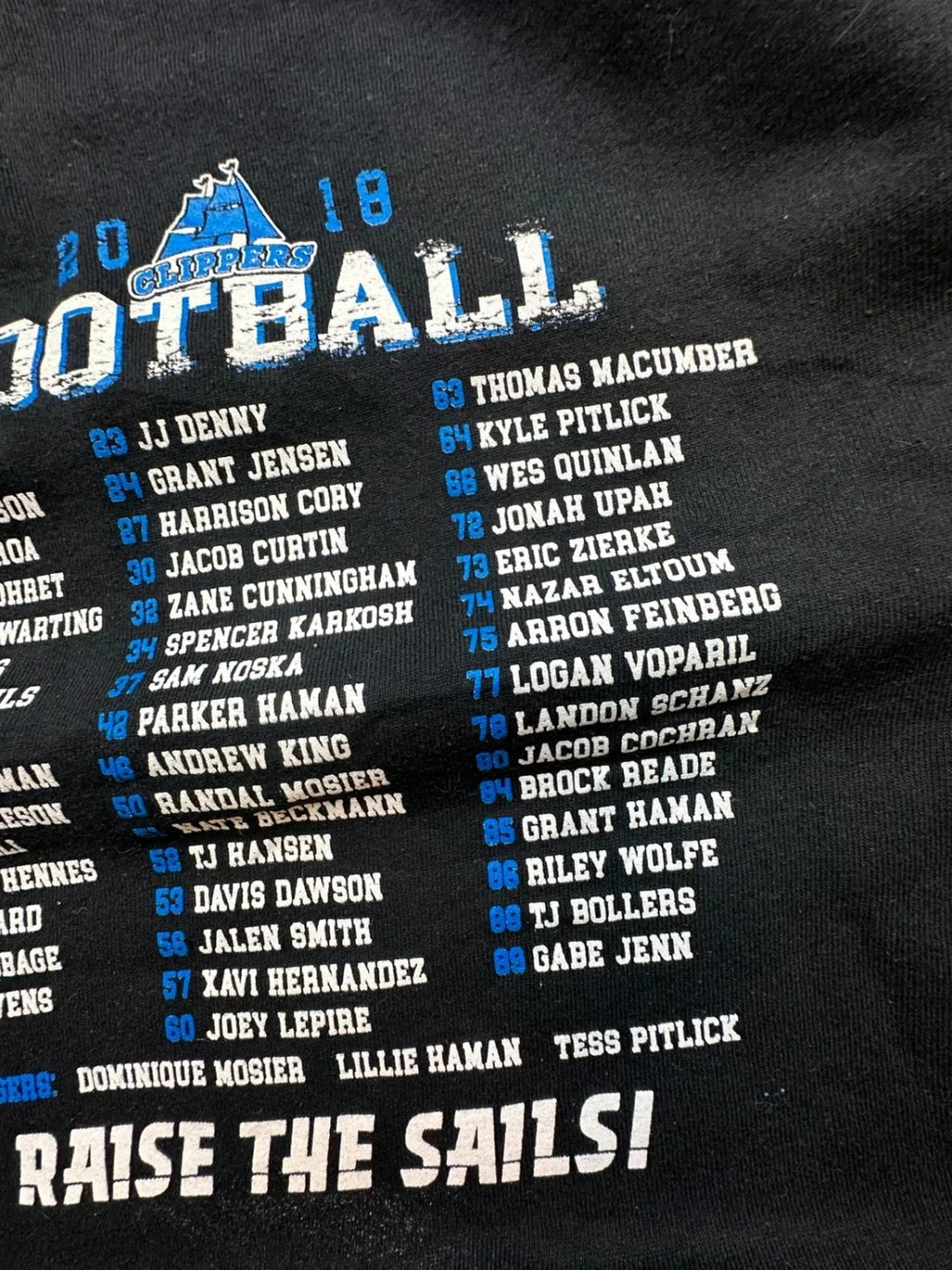 Sweat Russell Athletic Vintage Football Play Off 2018 Noir