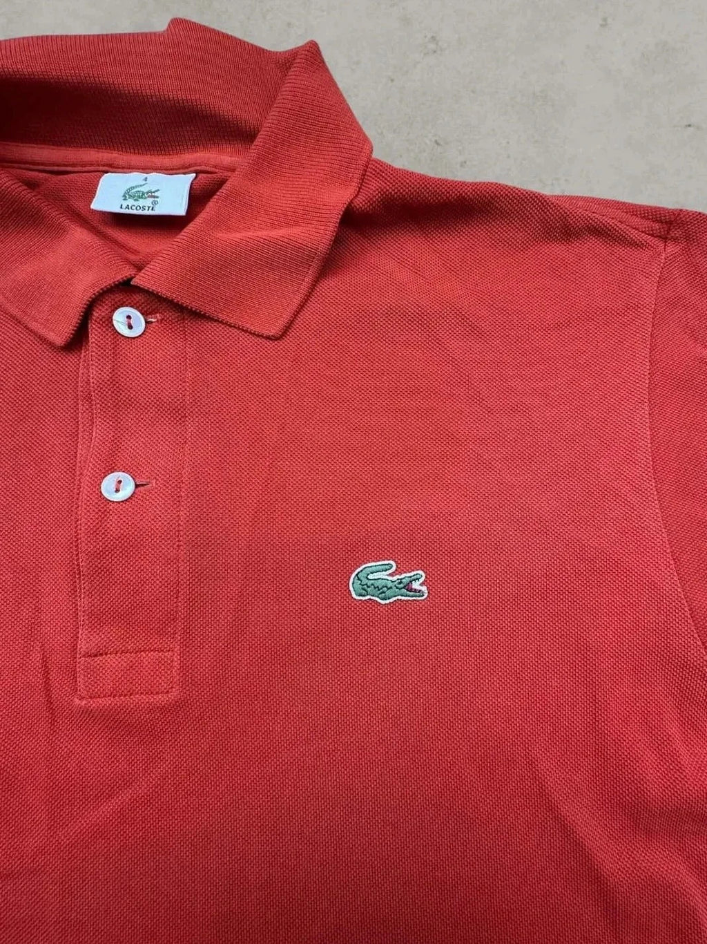 Polo Lacoste Vintage Terracotta Orange