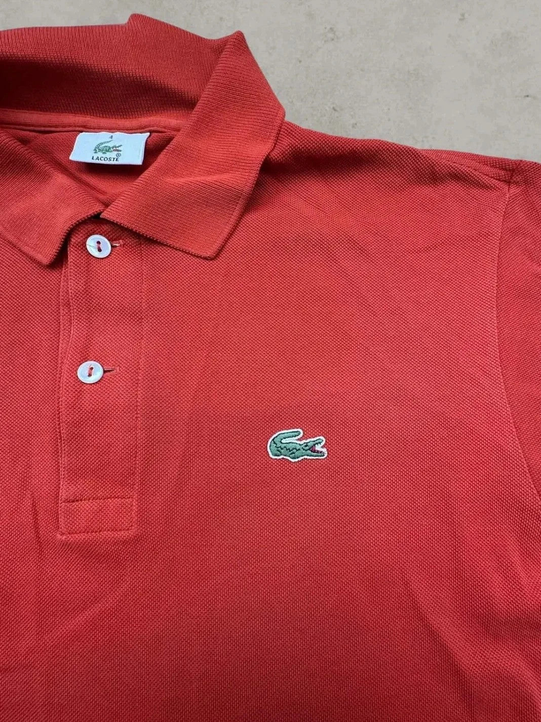 Polo Lacoste Vintage Terracotta Orange