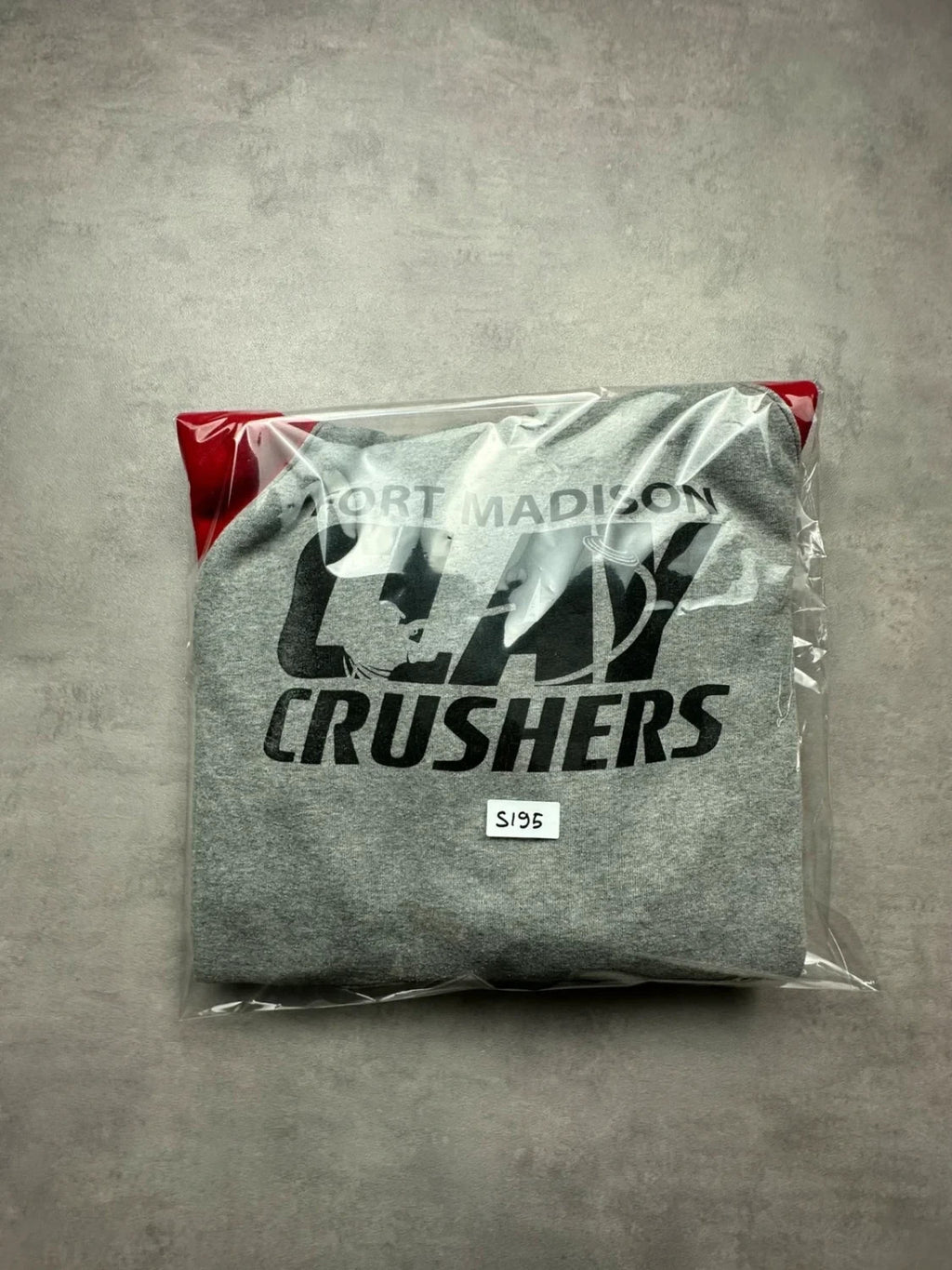 Sweat Russell Athletic Vintage Clay Crushers Rouge & Gris