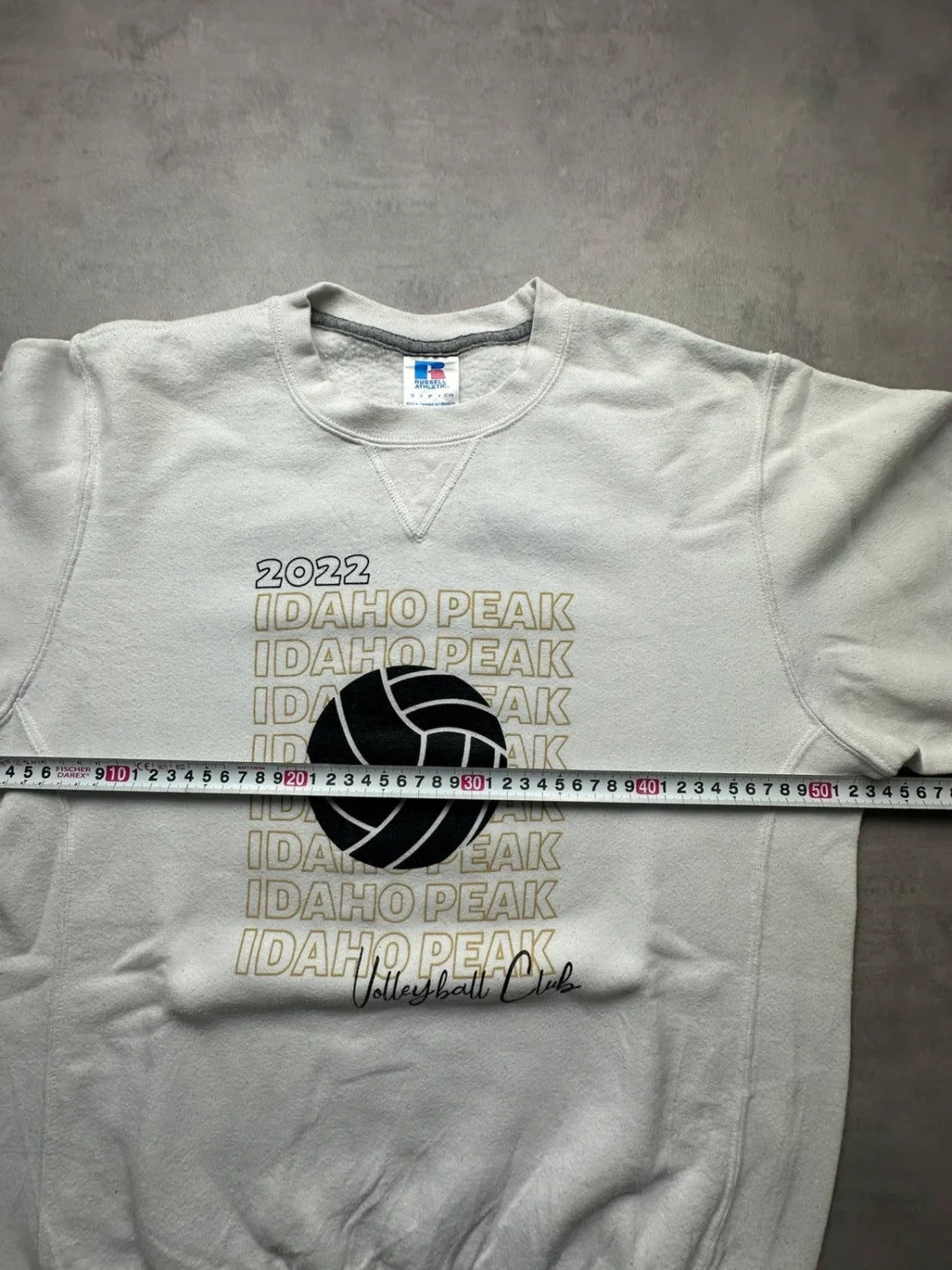 Sweat Russell Athletic Vintage Idaho Peak Blanc