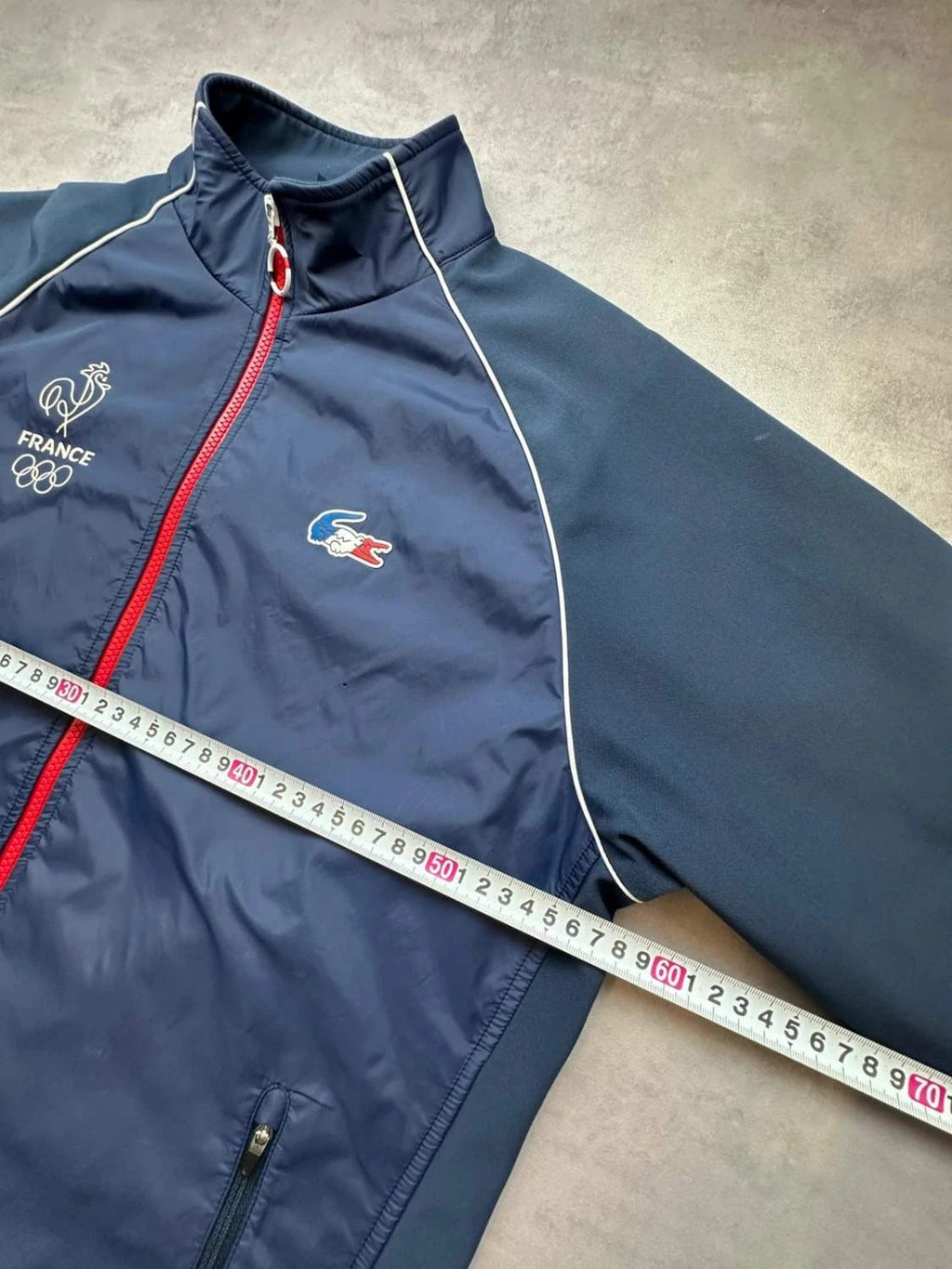 Veste Lacoste Équipe de France Olympique Officielle Bleu Marine – Coupe-Vent Sport