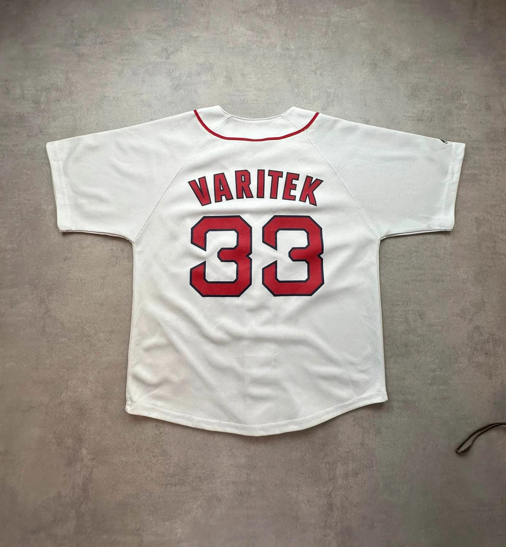 Maillot Vintage MLB Boston Red Sox Jason Varitek #33 – Majestic