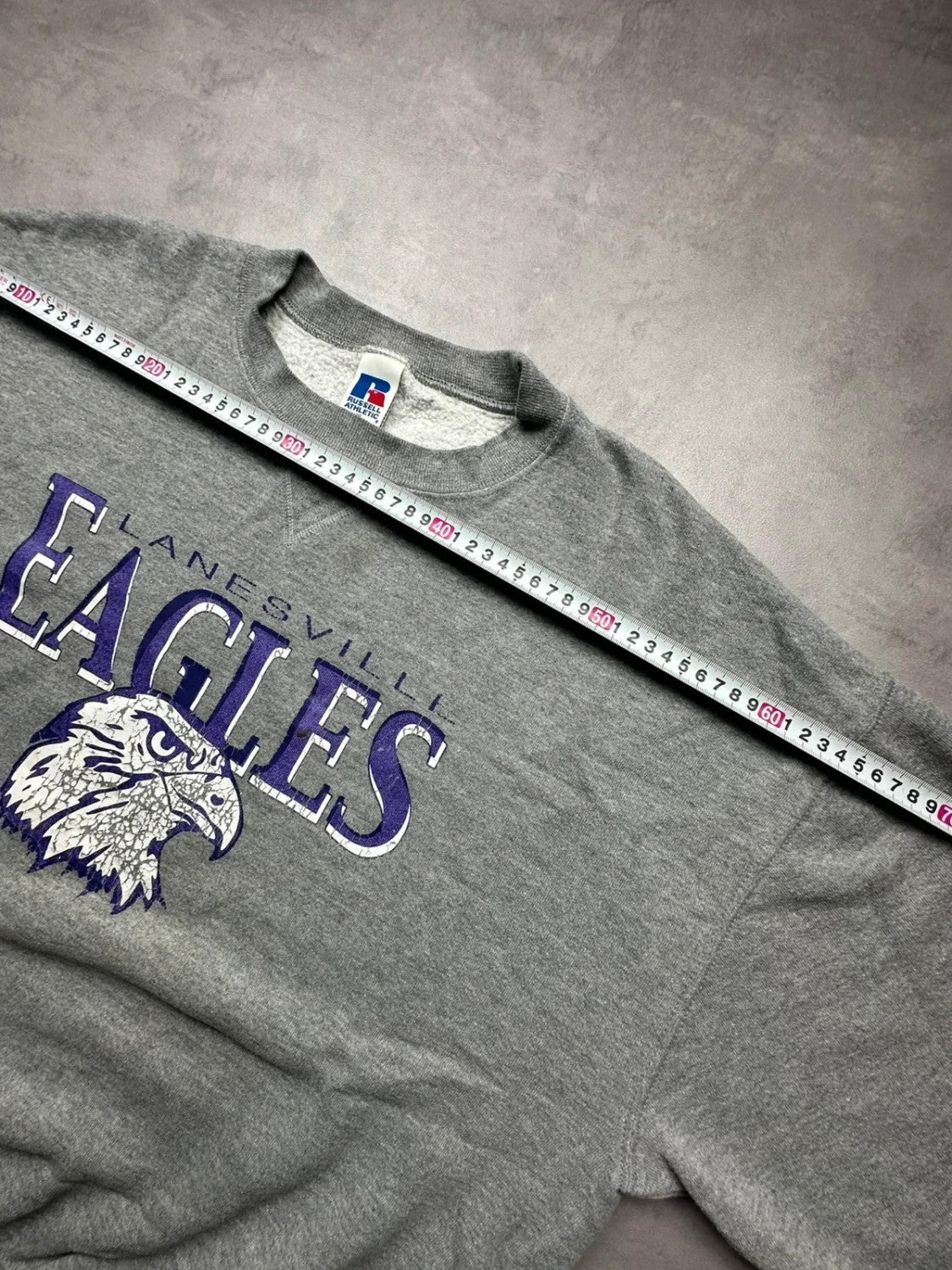 Sweat Russell Athletic Vintage Lanesville Eagles Gris