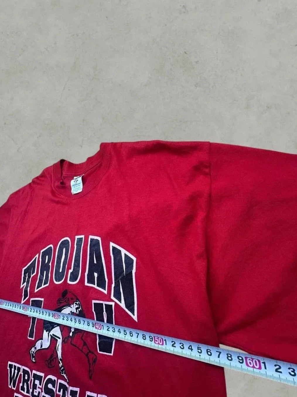 Tee-Shirt Vintage Red Trojan Fanatic Rouge