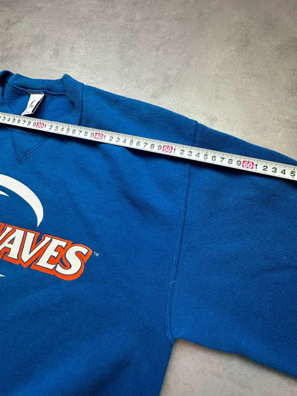 Sweatshirt Russell Athletic Vintage Pepperdine Waves – Bleu