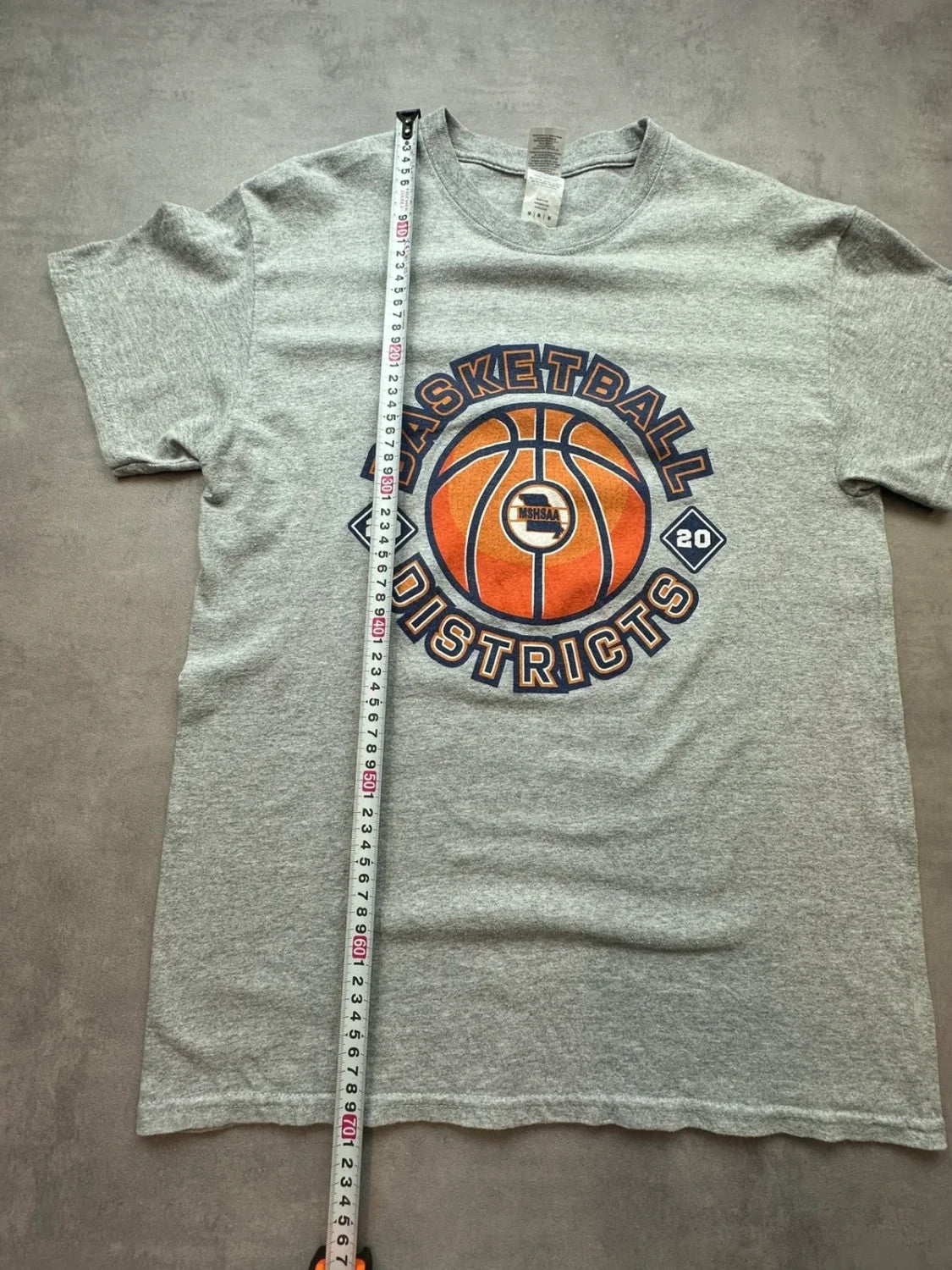 T-Shirt Vintage Basketball Districts MSHSAA 2020 – Gris