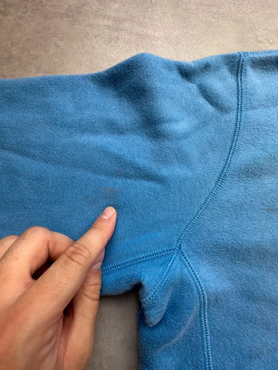 Hoodie Vintage Russell Athletics Bleu – 90s Y2K Sportswear USA