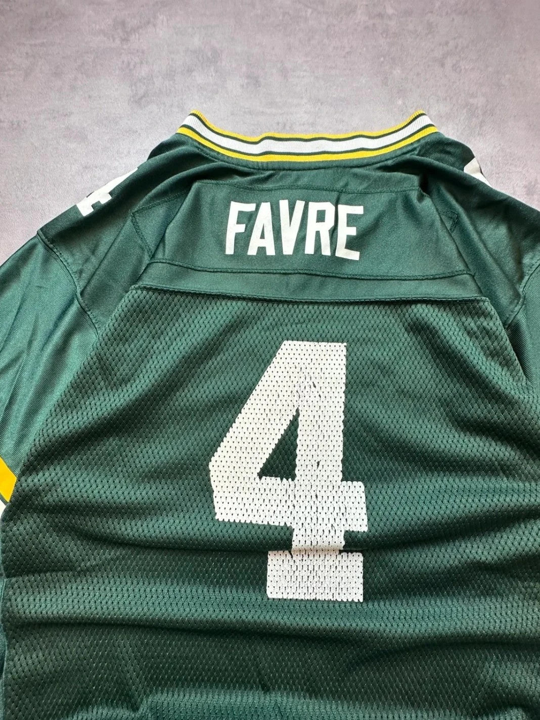 Maillot NFL Vintage Brett Favre #4 Vert & Jaune – Green Bay Packers