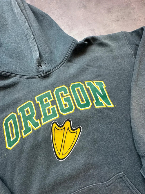 Hoodie Vintage Oregon Ducks University Gris Anthracite – Y2K NCAA Streetwear