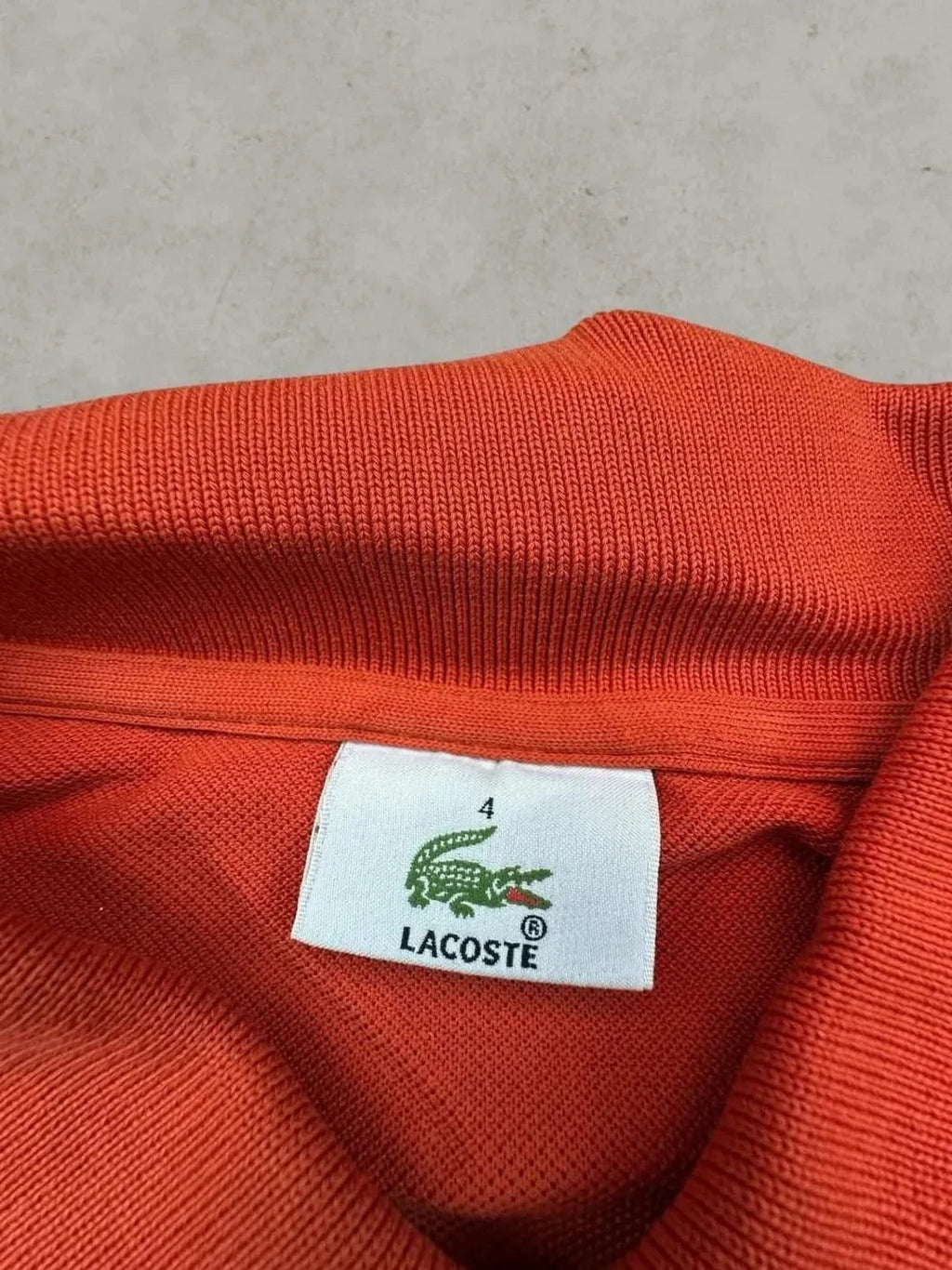 Polo Lacoste Vintage Terracotta Orange