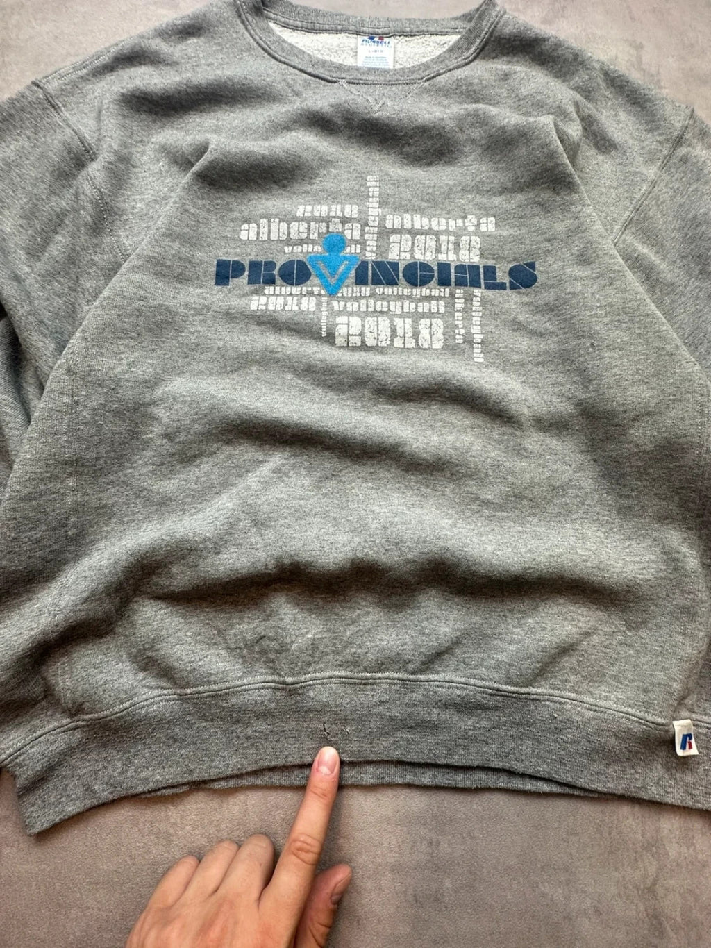 Sweat Russell Athletic Vintage Provincials 2018 Gris | WellStore Vintage