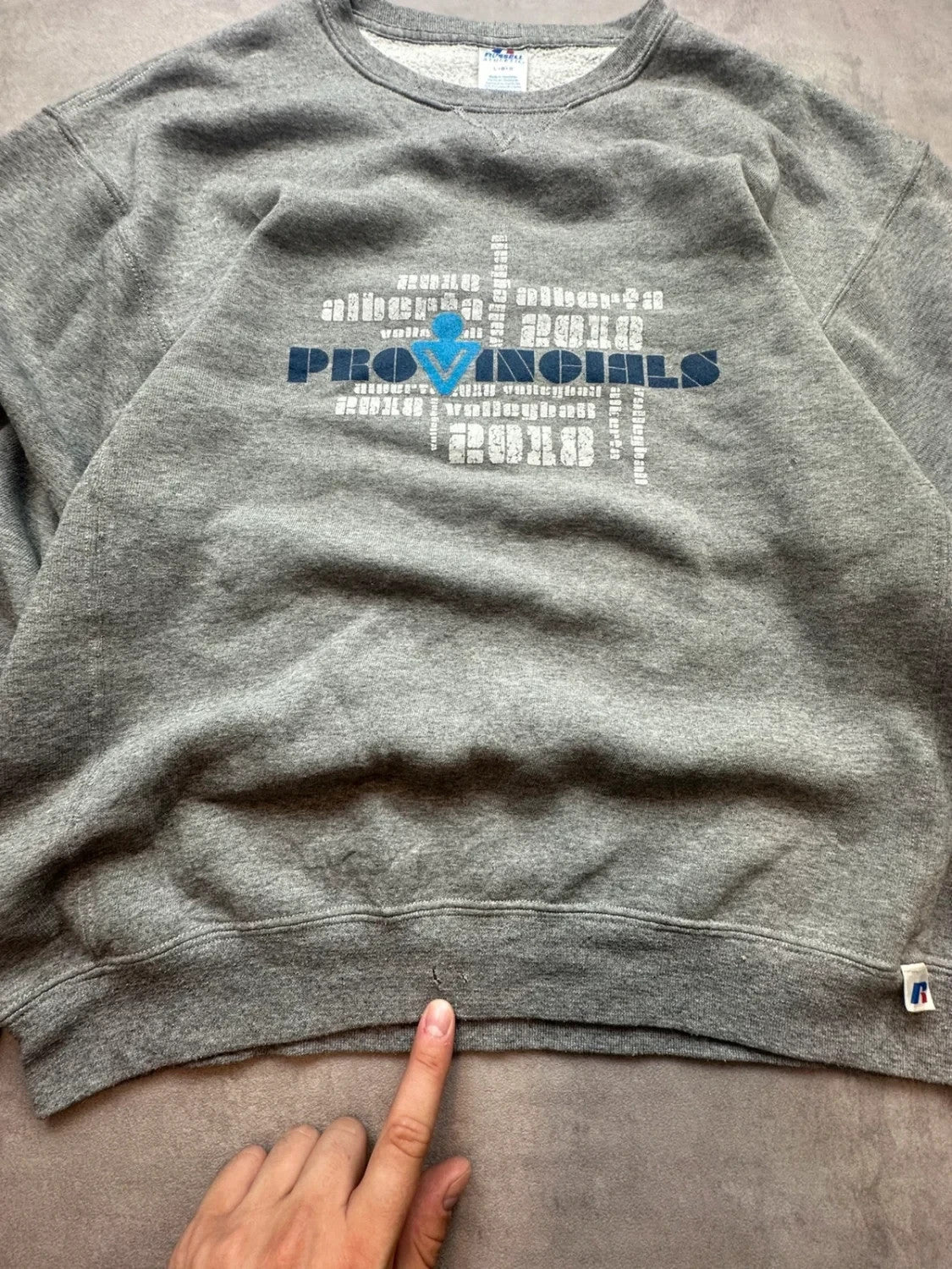 Sweat Russell Athletic Vintage Provincials 2018 Gris | WellStore Vintage