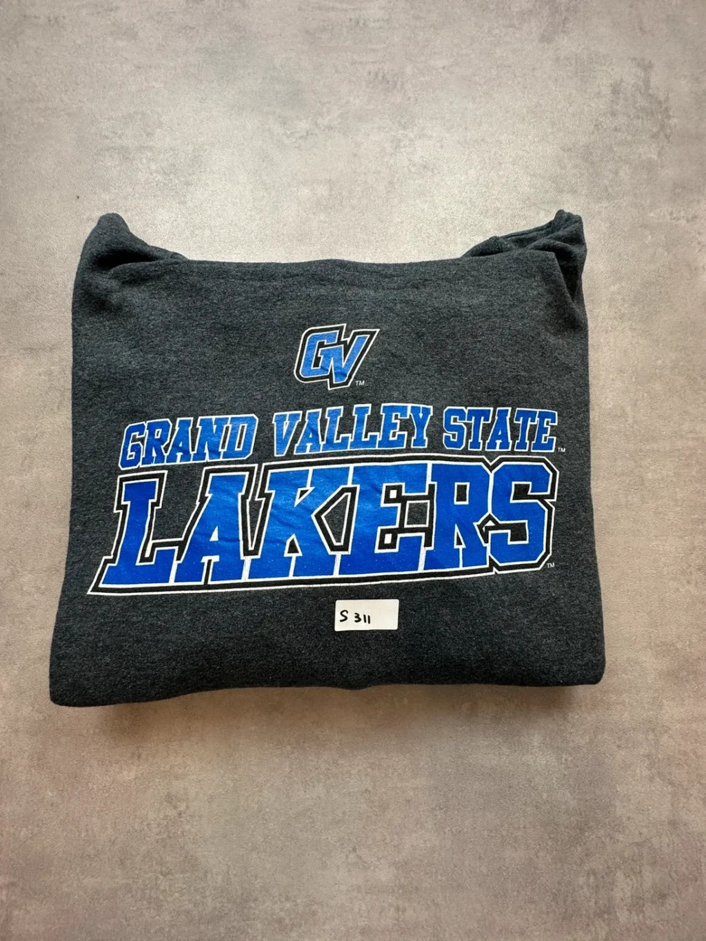 Hoodie Vintage Grand Valley State Lakers GVSU Gris Foncé – Collegiate NCAA Y2K
