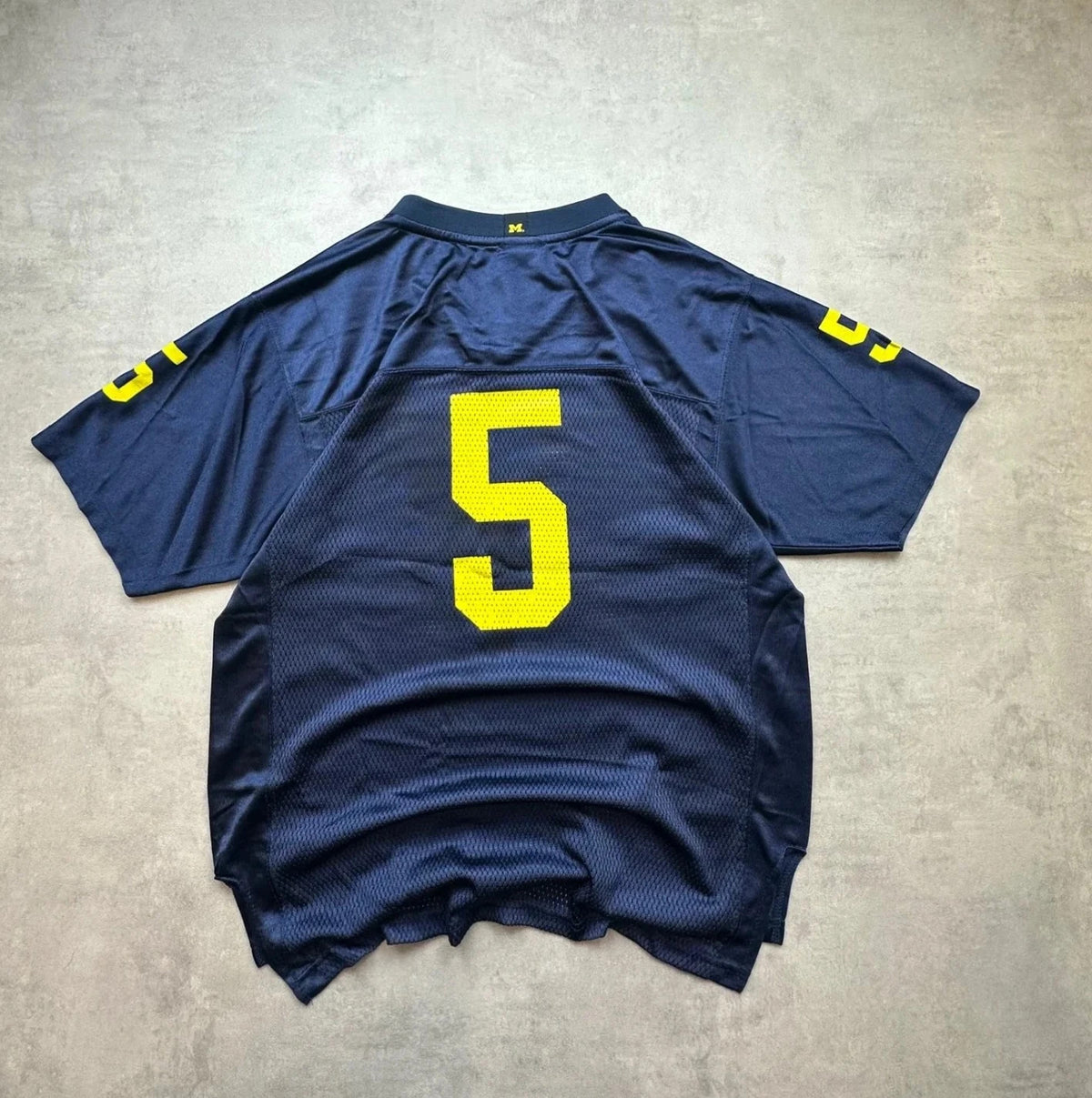 Maillot Adidas Vintage Michigan Wolverines #5 Marine