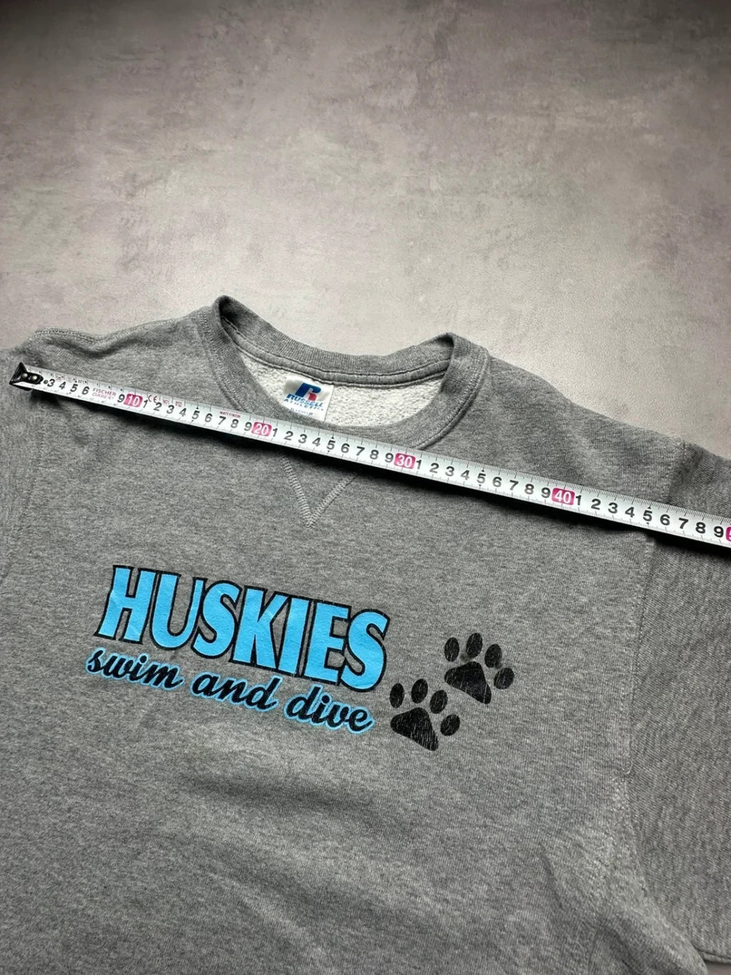 Sweat Russell Athletic Vintage Huskies Gris