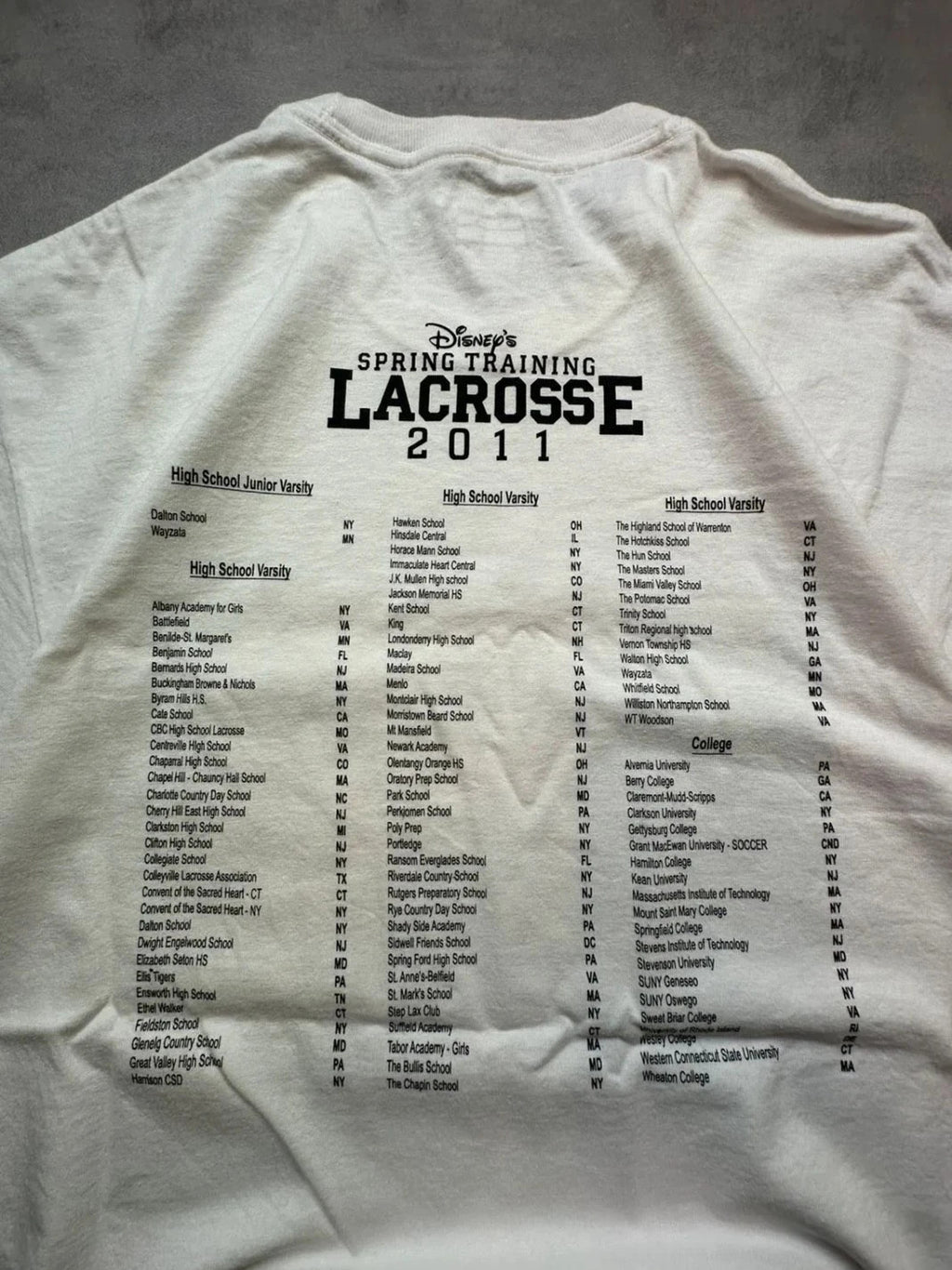 Tee Shirt Vintage Disney Spring Training Lacrosse Blanc – ESPN Sports